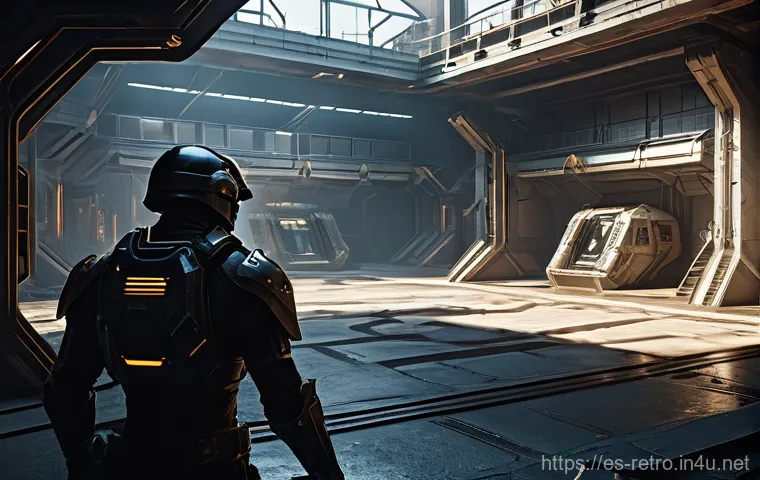 퀘이크 시리즈 맵 디자인 분석 - **Prompt:** A highly detailed 3D render of a futuristic arena, reminiscent of classic Quake maps. Th...