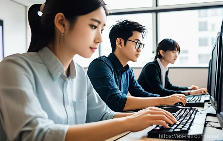 한글화된 고전 일본 게임 리스트 - **Prompt:** "A diverse group of professional game localizers, fully clothed in smart casual attire, ...