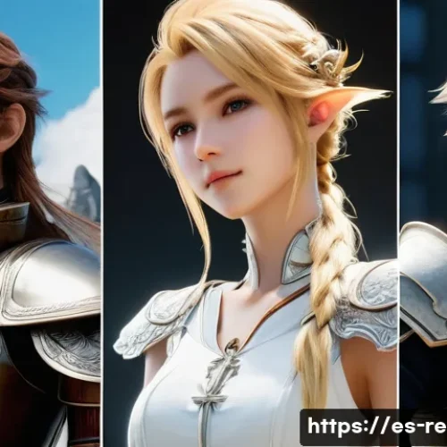 Home 24 파이널 판타지 시리즈 스토리 비교 - Here are three detailed image generation prompts in English, inspired by the themes of Final Fantasy...